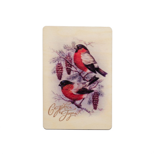 Табличка с цветной печатью, материал: дерево