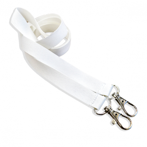 Лента для бейджей без печати (репс, 2 карабина)