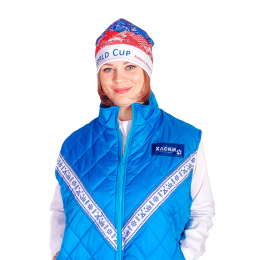 Шапка без отворота с полной запечаткой двухслойная с подкладом из флиса