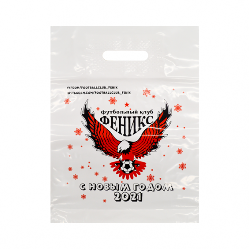 Пакет белый, с печатью (2+0)