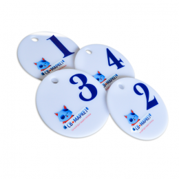 Номерок из акрила с односторонней цветной печатью