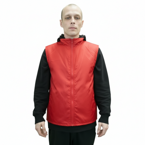 Жилет без подклада однотонный простого кроя, унисекс