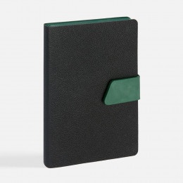 Ежедневник Boom, недатированный, черный с зеленым