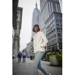 Толстовка с капюшоном женская BNC Inspire (Organic), серо-голубая