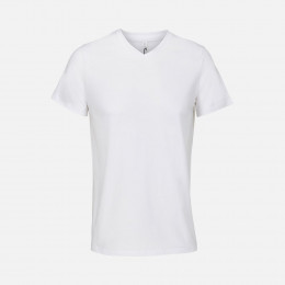 Футболка унисекс Regent с V-образным вырезом, белая