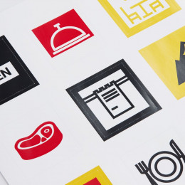 Стикерпак бумажный Industry, кафе