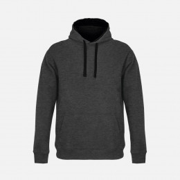 Худи унисекс Cameron, черный меланж с черным