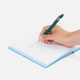 Ручка шариковая Pointer Soft Touch со стилусом, зеленая