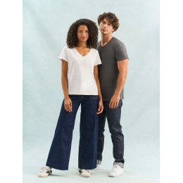 Футболка унисекс Regent с V-образным вырезом, серый меланж