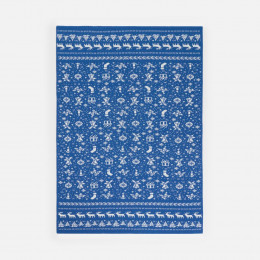 Плед Holidale, синий с молочным