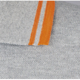 Рубашка поло женская Pasadena Women 200 с контрастной отделкой, темно-синяя (navy) с неоново-оранжевым