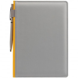 Ежедневник Spain Shall на заказ, недатированный, серый с желтым