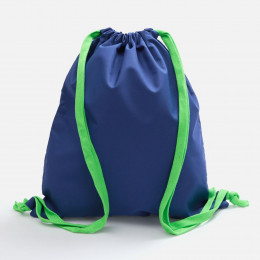 Рюкзак B3, синий с зелеными лямками