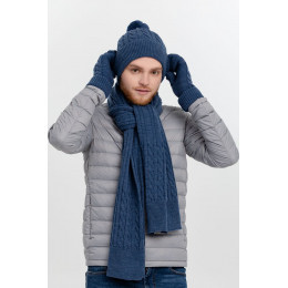 Шарф Heat Trick, синий меланж