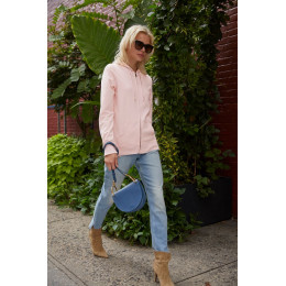 Толстовка на молнии с капюшоном женская BNC Inspire (Organic), темно-синяя