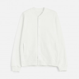 Бомбер унисекс Nuppu, молочно-белый