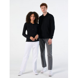 Рубашка поло мужская с длинным рукавом Winter II 210 темно-синяя