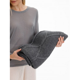 Плед Curve Verve, серый меланж (маренго)