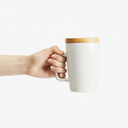 Кружка Vierra с крышкой-костером, белая