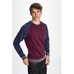 Толстовка унисекс Sandro, темно-синяя с черным меланжем