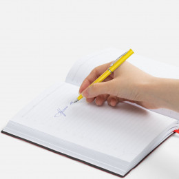 Ручка шариковая Euro Chrome, желтая