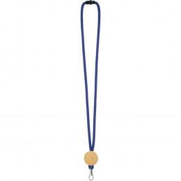 Шнурок для бейджа Tube Wood, синий