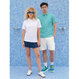 Рубашка поло унисекс Pitcher, голубая (морская волна)