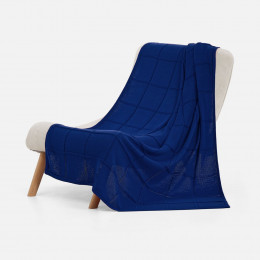 Плед Chainfield, темно-синий (кобальт)