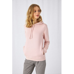 Толстовка с капюшоном женская BNC Inspire (Organic), серо-голубая