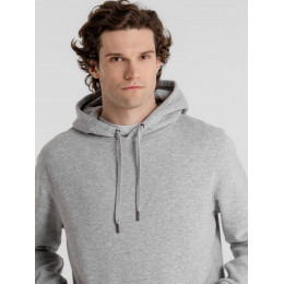 Толстовка с капюшоном унисекс King, серый меланж