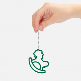 Подвеска «Лошадка-качалка», 3D-печать, зеленая