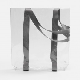 Шопер Clear Fest, ver.2, прозрачный с серыми ручками