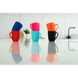 Кружка Good Morning с покрытием софт-тач, ver.2, голубая