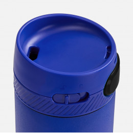 Термостакан X1 с цветной кнопкой, синий с черным