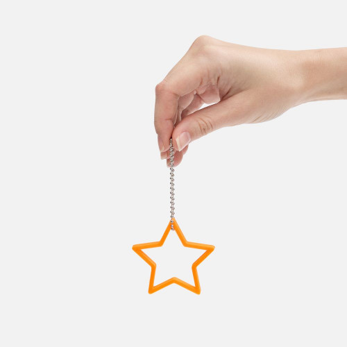 Подвеска «Звезда», 3D-печать, оранжевая
